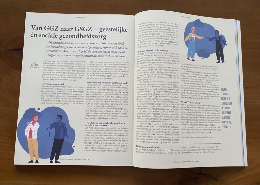 Optimist magazine: Van GGZ naar GSGZ – geestelijke én sociale gezondheidszorg